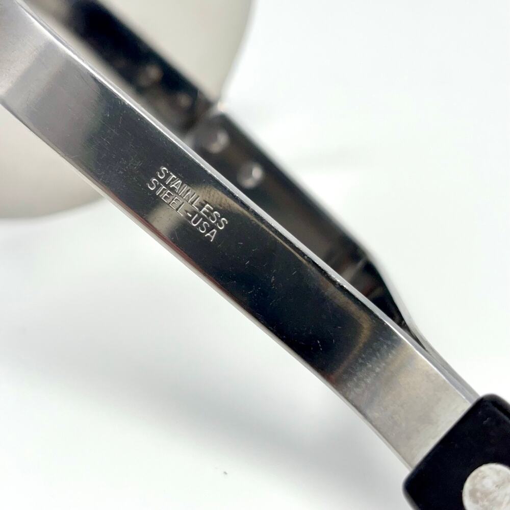 Vtg Stainless Steel Potato Masher Ricer Black Riveted Handle USA MCM Unbranded - Picture 6 of 6
